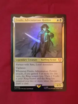 Frodo, Adventurous Hobbit 0002 Mythic Foil Lord of the Rings Commander MTG NM - Image 1