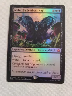 Maha, The Feathers Night FOIL MTG Bloomburrow NM-M 100 - Image 2
