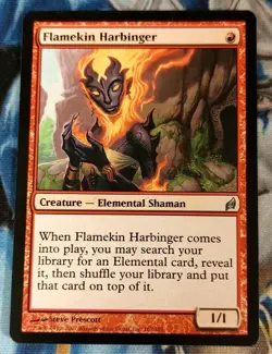 Flamekin Harbinger MTG Lorwyn Red Uncommon Creature Slightly Played x1 JS2 - Image 1