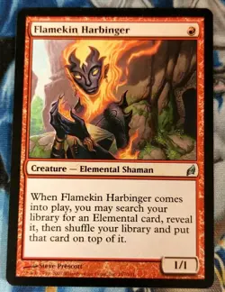 Flamekin Harbinger MTG Lorwyn Red Uncommon Creature Slightly Played x1 JS2 - Image 2