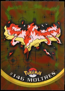 2000 Topps Pokemon TV Animation Edition Series 3 Holo Foil #146 Moltres - Image 1