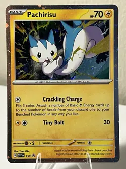 Pachirisu Cosmos Holo Black Star Promo - SVP158 - Scarlet & Violet Pokemon 2024 - Image 1