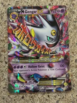 2016 Pokemon XY Black Star Promo M Gengar EX xy166 Ultra Rare NM - Image 1