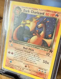 2000 Pokemon Team Rocket 1st Edition Dark Charizard Holo 4/82 Rare - Image 3