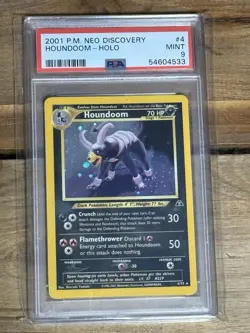 Pokemon Neo Discovery Houndoom Holo Rare 2001 4/75 PSA 9 Mint - Image 1