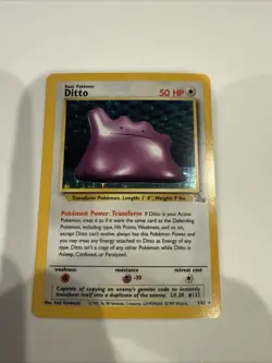 Pokemon Ditto 3/62 Holo Rare Unlimited Fossil - Image 1
