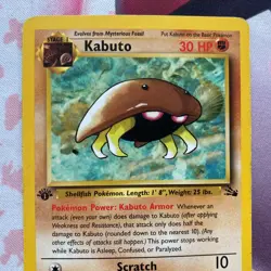 Pokemon TCG Kabuto 50/62 Fossil Set 1st Edition Regular Common - Image 2