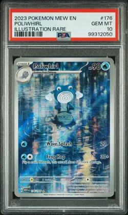 2023 Pokemon Mew 151 Poliwhirl #176 Illustration Rare PSA 10 GEM MINT - Image 1