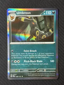 Umbreon 059/131 Holo Rare Prismatic Evolutions Pokemon English Near Mint - Image 1