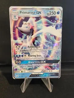Pokemon: SM Base Set - Primarina GX Ultra Rare 42/149 - Heavily Off-Centered - Image 1