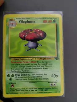 Pokemon TCG Vileplume #31/64 Non Holo Rare Jungle Set WOTC NM/LP VTG 1999 - Image 1