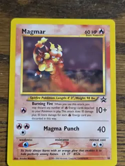 Pokemon Wotc Black Star Promo # 44 Magmar,,not played - Image 1