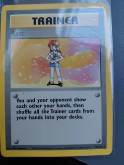 Pokemon TCG WOTC Base Set Lass 75/102 Non Holo Rare Unlimited LP/NM - Image 1