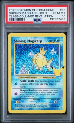 2021 POKEMON CELEBRATIONS CLASSIC COLL #66 SHINING MAGIKARP-HOLO PSA 10 - Image 1