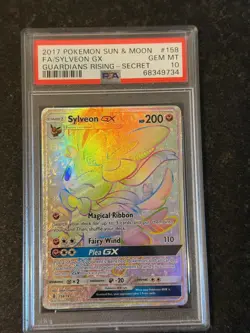 2017 POKEMON SUN & MOON GUARDIANS RISING #150 FA/ALOLAN NINETALES GX PSA 10 - Image 1