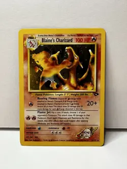 Pokemon TCG Blaine's Charizard Gym Challenge 2 Holo Unlimited Rare Mint Error - Image 3