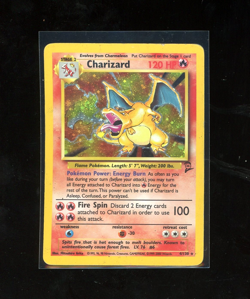 FLAME SWIRL 2000 Pokemon Game Base Set 2 II Charizard 4/130 Holo Foil Rare WOTC - Image 1