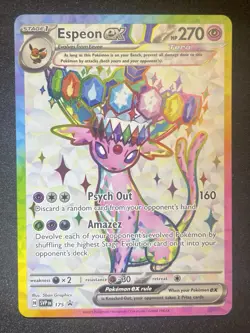 Pokemon TCG Espeon ex SVP 175 Black Star Promo Prismatic Evolutions Collection - Image 1