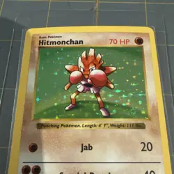 Pokemon TCG Hitmonchan Base Set Holo Shadowless Rare Card 7/102 - Image 2