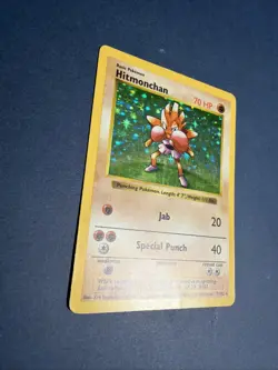 Pokemon TCG Hitmonchan Shadowless Unlimited Rare Holo Base Set 7/102 - Image 4