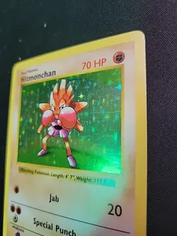 Pokemon TCG Hitmonchan Base Set 7/102 Holo Shadowless Holo Rare - Image 3
