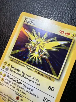 * Pokemon TCG Zapdos Base Set 16/102 Holo Unlimited Holo Rare WoTC Vintage NM - Image 2