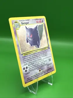 Pokemon TCG Gengar Fossil Holo Card 5/62 Unlimited Rare Vintage WOTC MP 1999 - Image 3