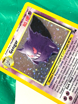 Gengar 5/62 Fossil Base Holo Rare 1999 LP/MP Condition Pokemon TCG Card - Image 3