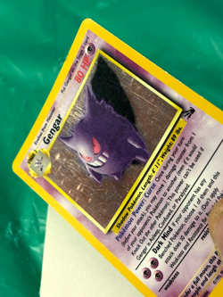 Gengar 5/62 Fossil Base Holo Rare 1999 LP/MP Condition Pokemon TCG Card - Image 4