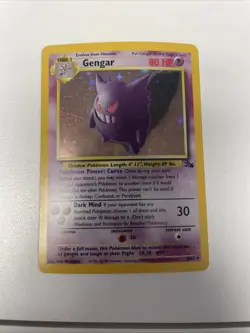 Pokemon TCG Gengar Fossil Holo Rare Card 5/62 MP Free Shipping - Image 2