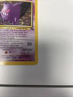 Pokemon TCG Gengar Fossil Holo Rare Card 5/62 MP Free Shipping - Image 5