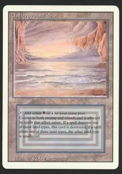 ***Underground Sea (Shuffle Bend)*** MTG Revised Magic Kid Icarus - Image 1