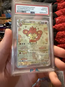 2023 POKEMON SWORD & SHIELD CROWN ZENITH #GG37 FULL ART/SIMISEAR VSTAR PSA 10 - Image 1