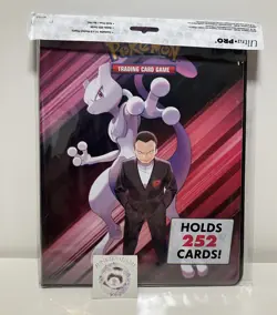 Ultra Pro Pokemon Destined Rivals 9 Pocket Portfolio Binder Team Rocket's MewTwo - Image 1
