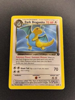 Pokemon Dark Dragonite TCG Card 22/82 Team Rocket, Non-Holo Rare - Image 1