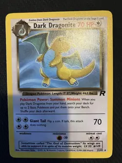 Dark Dragonite 22/82 Team Rocket Non-Holo Pokemon Card TCG - Image 2