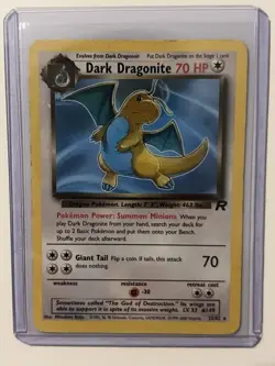 Pokemon Dark Dragonite TCG Card 22/82 Team Rocket, Non-Holo Rare - Image 1