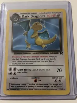 Pokemon Dark Dragonite TCG Card 22/82 Team Rocket, Non-Holo Rare - Image 2