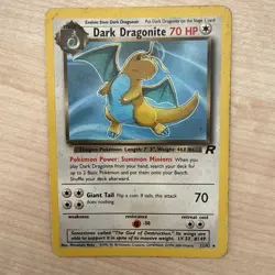 Pokemon Dark Dragonite TCG Card 22/82 Team Rocket, Non-Holo Rare - Image 1
