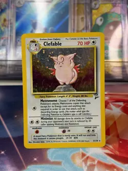 Clefable 5/130 - Base Set 2 Holo Rare - Pokemon TCG Card - LP - Image 1