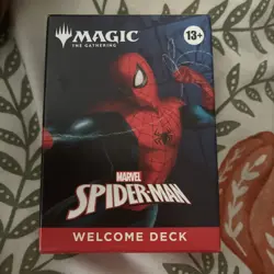 SDCC 2025 Hasbro Magic the Gathering Spider-Man Welcome Deck White Spiderman - Image 1
