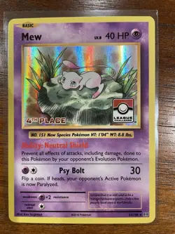 Mew 53/108 League Challenge League & Championship Cards 4th Place Pokemon Card - Image 1