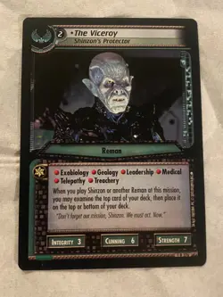 Star Trek CCG 2E THE VICROY Shinzon's Protector Rare Card NM - Image 1
