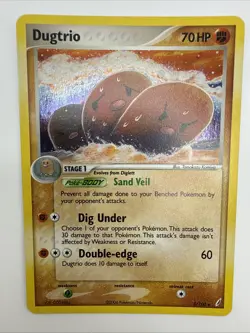 Dugtrio 5/100 EX Crystal Guardians Rare Holo Pokemon Card - Image 3
