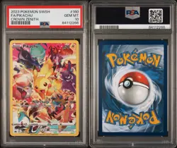 2023 POKEMON SWORD & SHIELD CROWN ZENITH #160 FULL ART/PIKACHU PSA 10 - Image 3