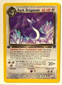 Team Rocket Pokemon TCG Dark Dragonair 33/82 - 1ST EDITION - Image 1