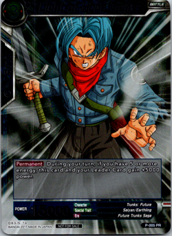 2017 Dragon Ball Super Card Game Promos Foil Light of Hope Trunks #P-005 - Image 1