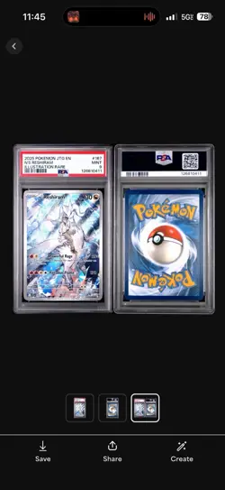 Pokemon TCG N's Reshiram Illustration Rare Card 167/159 Journey Together PSA 9 - Image 3