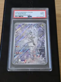 PSA 9 Pokemon TCG N's Reshiram 167/159 Sv09: Journey Together Illustration - Image 1