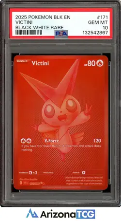 Pokemon 2025 Victini 171/086 Black White Rare Black Bolt GEM MINT PSA 10 - Image 1